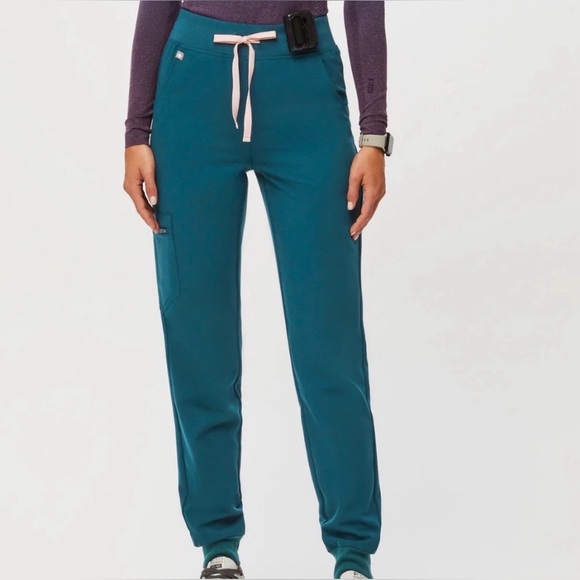 Figs Pants - FIGS High Waisted Zamora Jogger Scrub Pant LIMITED EDITION Caribbean Blue Sz M/P